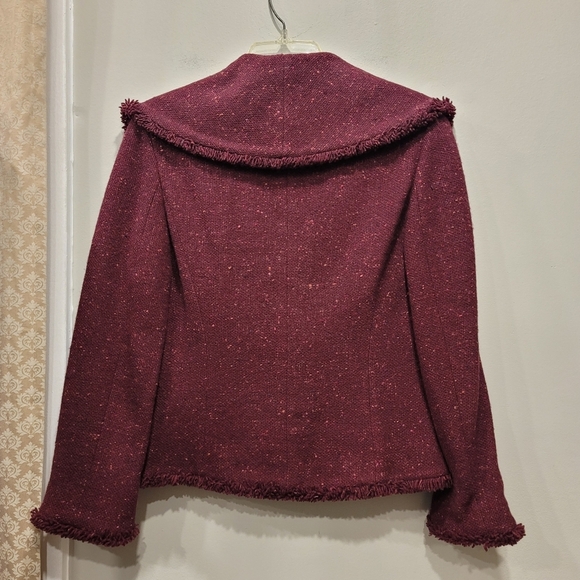 Italian Designer Erreuno Vintage Wool French Style Bouclé Blazer - Sz 44 EU - Picture 3 of 9